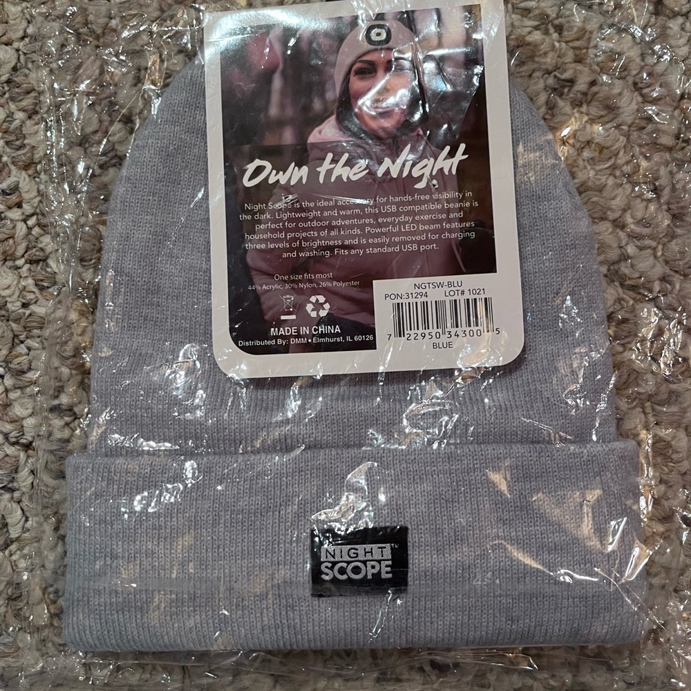NWT Unisex Night Scope Brightside Collection 3level brightness beanie - Picture 3 of 6